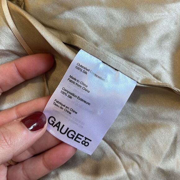 GAUGE81 Sabinas Silk Top in Quicksand XS - Picture 4 of 7